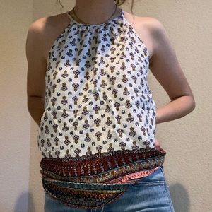 Patterned halter top